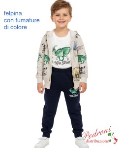 *AUTUNNO* Tuta bambino NEW YORK GM251 BEIGE/blu 1/5 anni