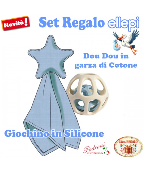 ELLEPI SET REGALO DouDou in garza con Giochino...