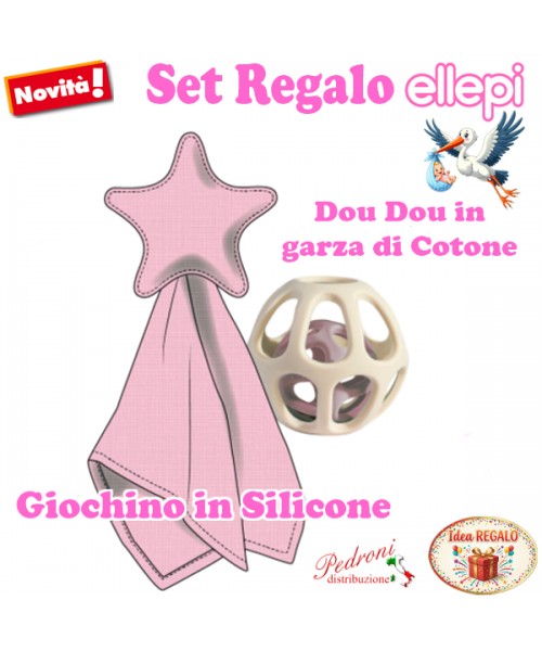 ELLEPI SET REGALO DouDou in garza con Giochino...