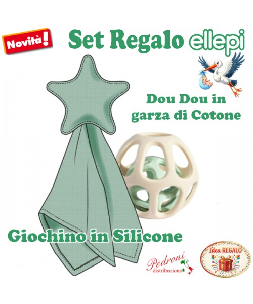 ELLEPI SET REGALO DouDou in garza con Giochino...