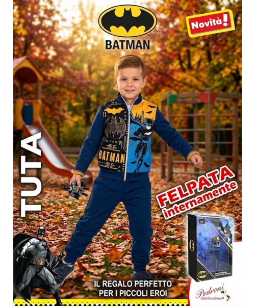 *STOCK* BATMAN Tuta bimbo FELPATA 3/8 Anni...