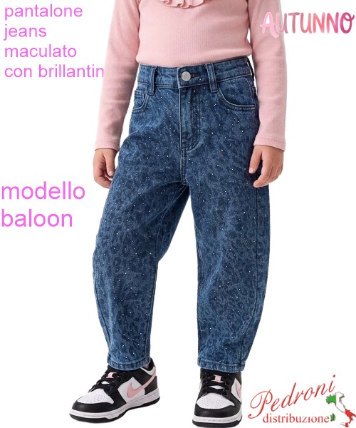 *AUTUNNO*Pantalone jeans bambina LOLLITOP N7315...