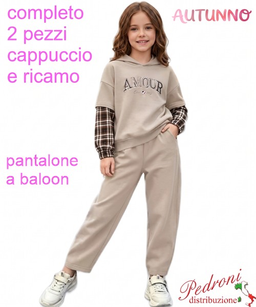*AUTUNNO*Completo bambina LOLLITOP BE752 BEIGE...