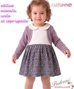 *AUTUNNO*Abitino neonata LOLLITOP BS7271 GLICINE 3/18 mesi
