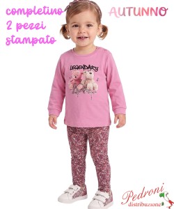 *AUTUNNO*Completo neonata LOLLITOP BE790 FUCSIA scuro 12/36 mesi