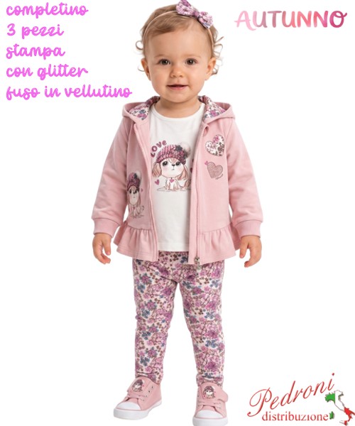 *AUTUNNO*Tuta neonata HOPE STAR BK1061 PINK...