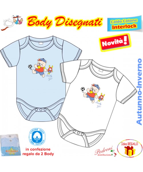 "ORSETTO" Body M/M CALDO COTONE Interlock 0/24...