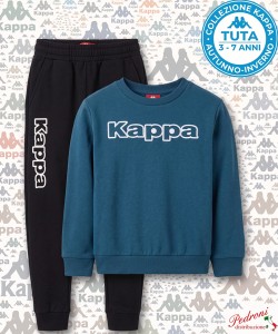 *KAPPA* TUTA BAMBINO Felpata 050K 3/7 Anni LYONS BLUE