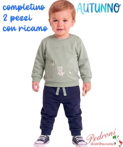 *AUTUNNO*Tuta neonato B+B RM5760 MUSCHIO/blu 1/18 mesi
