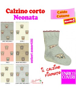 COVERI Calzino corto NEONATA CALDO COTONE SHORTY-381 Tg.14/24