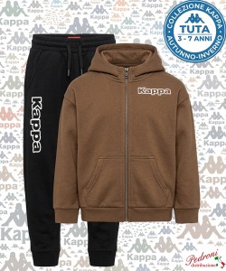 *KAPPA* TUTA BAMBINO Felpata 053K 3/7 Anni COCONOUT