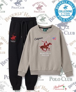 * POLO BEVERLY * TUTA BAMBINO Felpata 011K 3/7 Anni GREY
