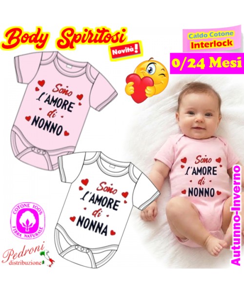 * Nonno-Nonna * Body M/M CALDO COTONE Interlock...