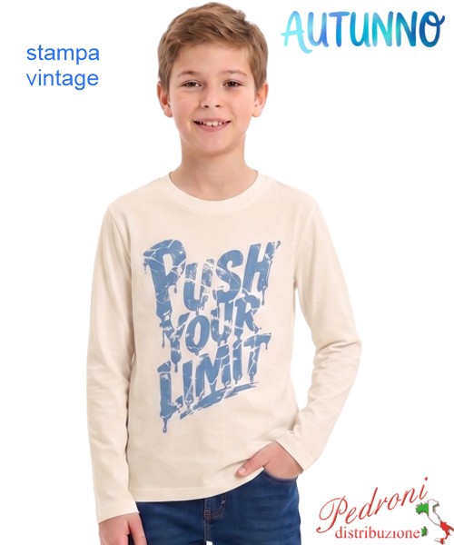 *AUTUNNO*Maglia ragazzo STREET NT5558 PANNA...