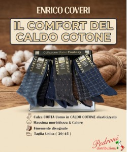 *COVERI* Calza Uomo CALDO COTONE TREND LINE-388 Tg.39/45