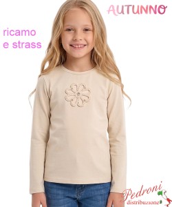 *AUTUNNO*Maglia ragazza GLASS BF1038 BEIGE 9/14 anni