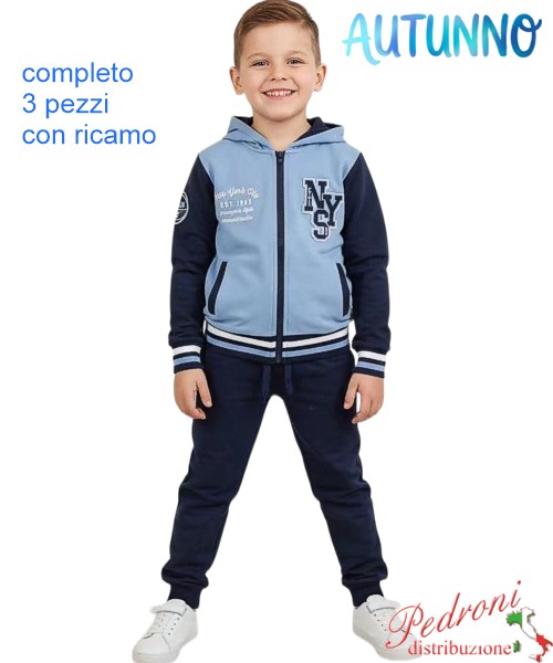 Tuta bambino MG FM1448 SKY/blu 4/12 anni