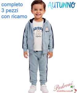 *AUTUNNO* Tuta bambino B+B RM8220 SKY 1/5 anni