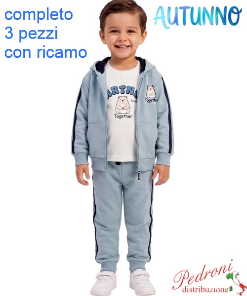 *AUTUNNO* Tuta bambino B+B RM8220 SKY 1/5 anni