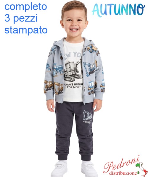 *AUTUNNO* Tuta bambino NEW YORK GM1368 SKY/blu...