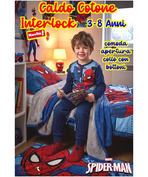 *PROMO INTERLOCK* SPIDERMAN Pigiama Caldo...