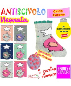 COVERI Calza "Fluorescente" ANTISCIVOLO BABY Tg.18/24 BRIGHT-203