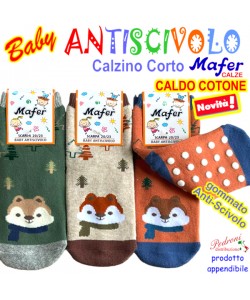 MAFER Calza ANTISCIVOLO BABY in CALDO COTONE Tg.17/23 BAN9217