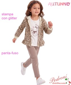 *AUTUNNO*Tuta bambina HOPR STAR GF2349 BEIGE 3/8 anni