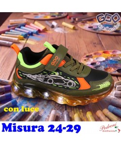 *NOVITA'* SCARPA bambino GD6505 Misura 24/29 Nero/Verde