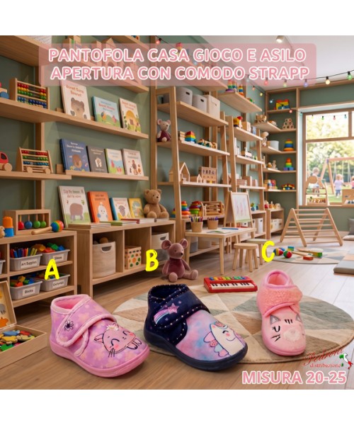 PANTOFOLA bimbo CASA-ASILO-GIOCO art.GD6588...