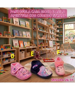 PANTOFOLA bimba CASA-ASILO-GIOCO art.GD6589 Tg.26/31