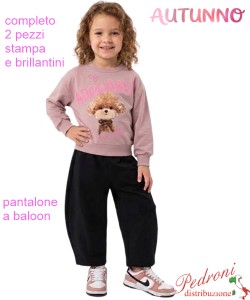 *AUTUNNO*Completo bambina LOLLITOP BE740 CLIVIA/nero 3/8 anni