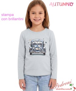 *AUTUNNO*Maglia bambina HOPE STAR GF2402 SKY 4/12 anni