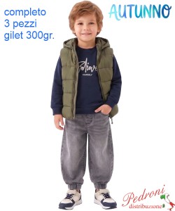 *AUTUNNO*Completo neonato B+B RM6130 MUSCHIO/asfalto 1/5 anni