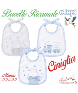"ELLEPI" Bavetta CINIGLIA RICAMATA retro Cotone AD9924