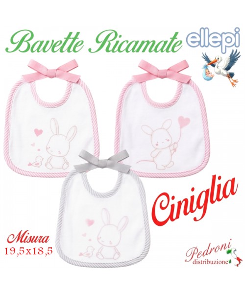 "ELLEPI" Bavetta CINIGLIA RICAMATA retro Cotone...