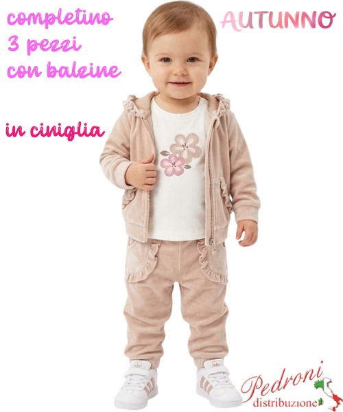 *AUTUNNO*Tuta neonata LOLLITOP BC340 BEIGE 3/18...