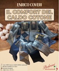 *COVERI* Calza Uomo CALDO COTONE TREND LINE-385 Tg.39/45