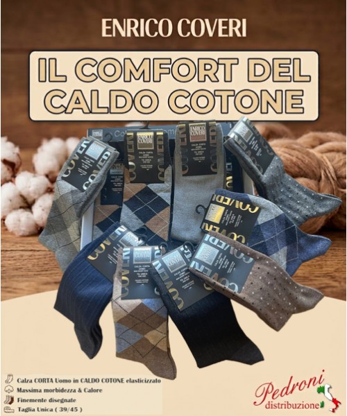 *COVERI* Calza Uomo CALDO COTONE TREND LINE-385...
