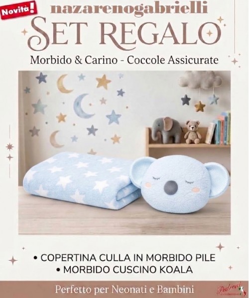 *IDEA REGALO* SET Copertina + Cuscino KOALA...