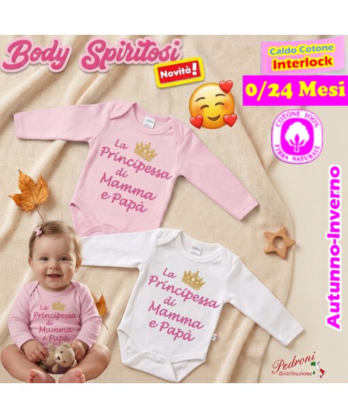 *PRINCIPESSA* Body M/L CALDO COTONE Interlock...