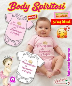 *PRINCIPESSA* Body M/M CALDO COTONE Interlock 0/24 mesi XNA-131