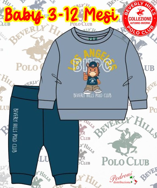 * POLO BEVERLY * COMPLETO-BABY MASCHIO Felpato...