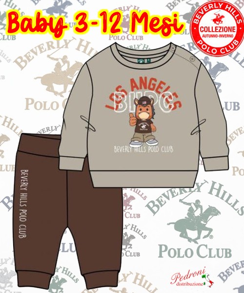 * POLO BEVERLY * COMPLETO-BABY MASCHIO Felpato...