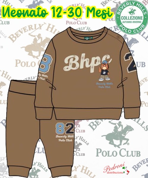 * POLO BEVERLY * COMPLETO-NEONATO Felpato 014N...
