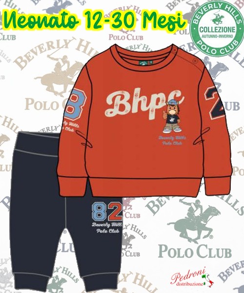 * POLO BEVERLY * COMPLETO-NEONATO Felpato 014N...