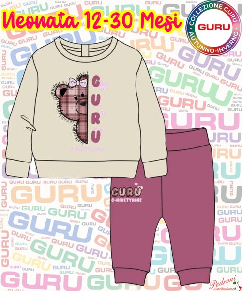 * GURU* COMPLETO-NEONATA Felpato 082N 12-30...