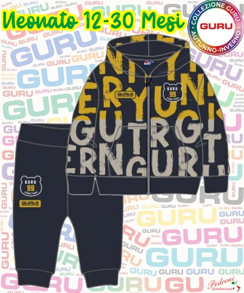 * GURU * COMPLETO-NEONATO Felpata 041N 12-30...