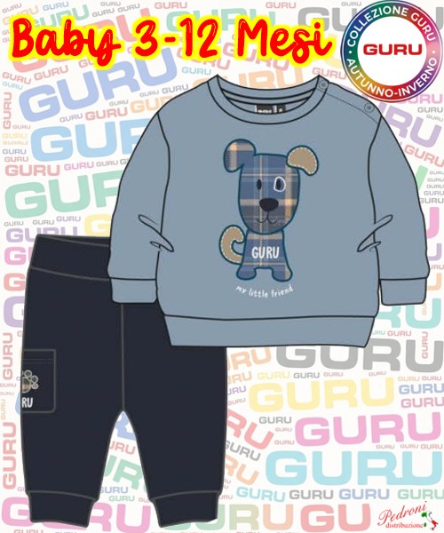 * GURU *  COMPLETO-BABY MASCHIO Felpato 017B...
