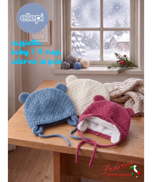 ELLEPI Cuffia BABY PARAORECCHIE 1/9 Mesi BH7903...